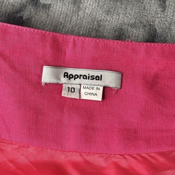 Retro Sz 10 Y2K Hot Pink Prairie Floral Cottage Core Flowy Skirt A Bell Lined - Picture 9 of 13